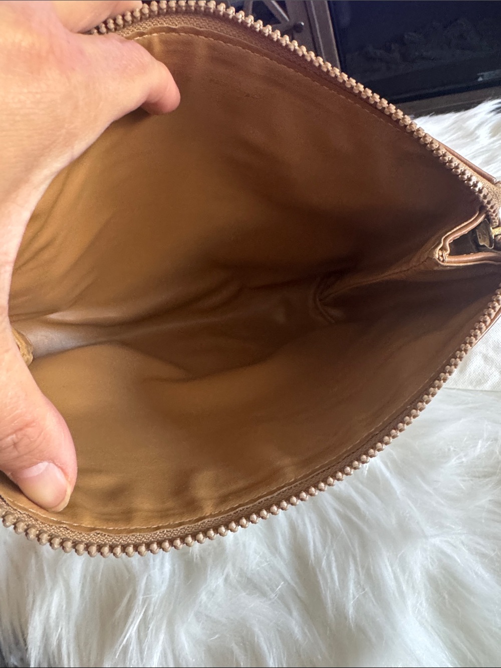 Vintage Celine Tan Macadam Pouch - Picture 4 of 7